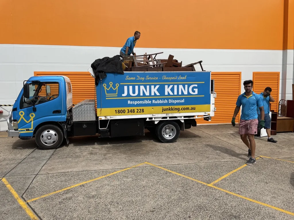 Junk King truck loaded with household rubbish