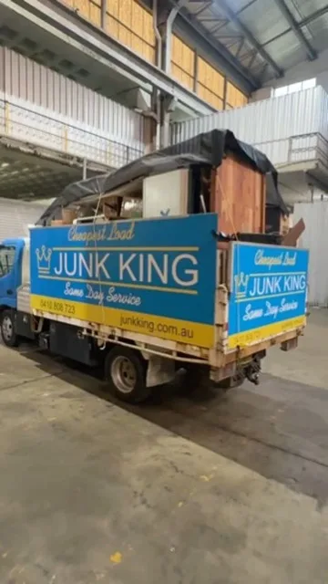 Loaded Junk King Sydney truck after a commercial clearance