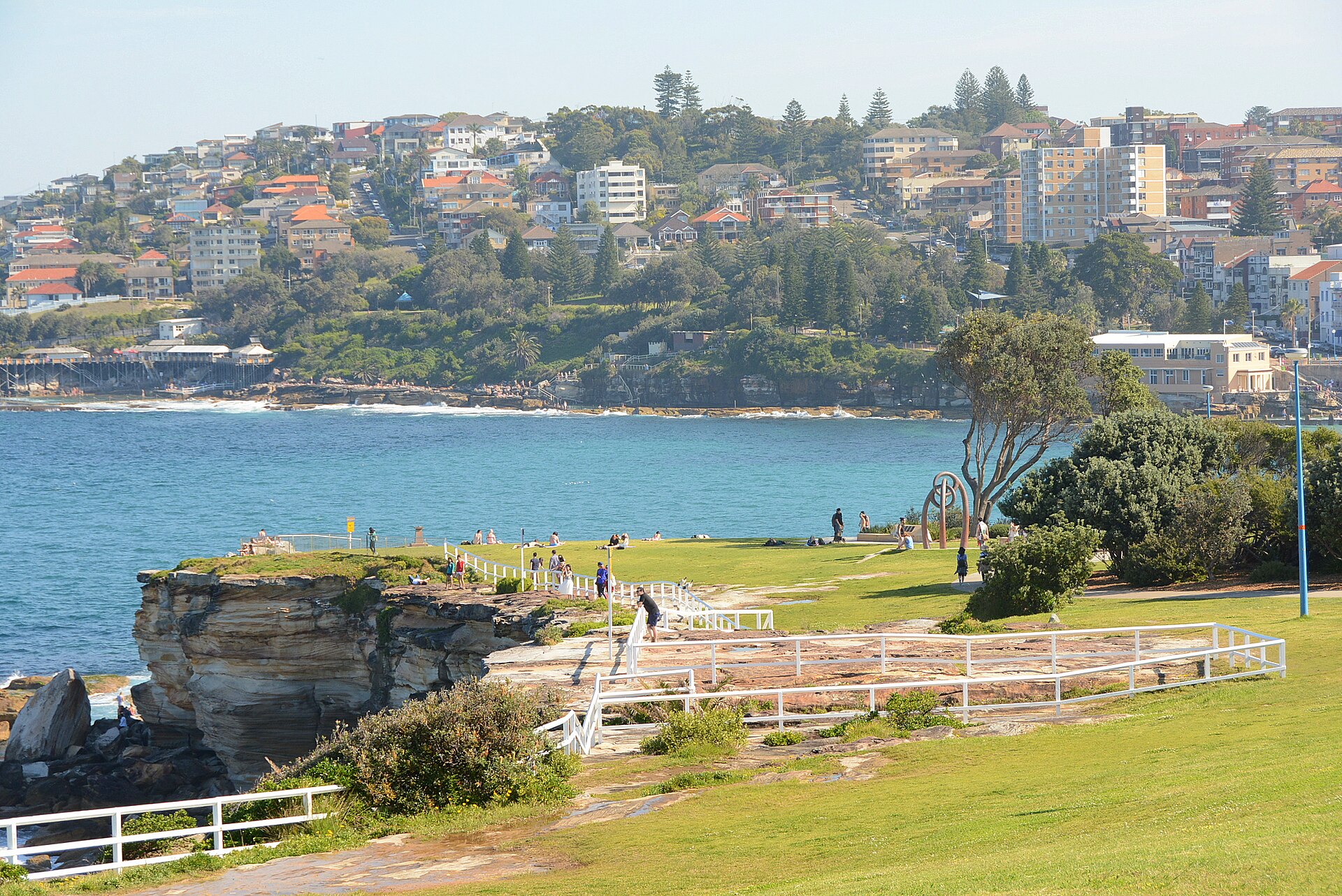 Coogee homes and apartments rising above the Sydney coastline