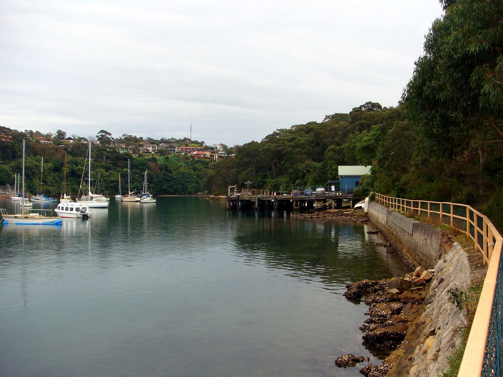 Harbourside homes and foreshore in the North Sydney area